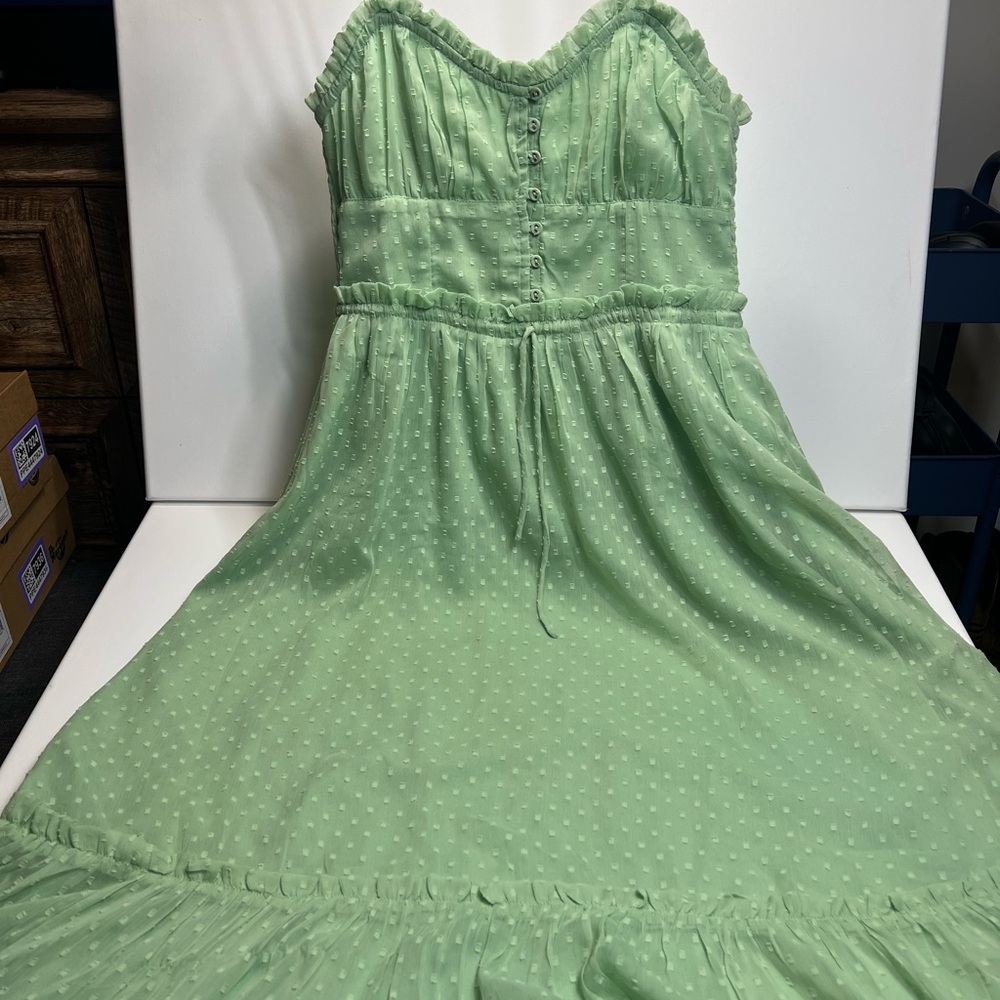 Patrons of Peace Green Polka Dot Dress